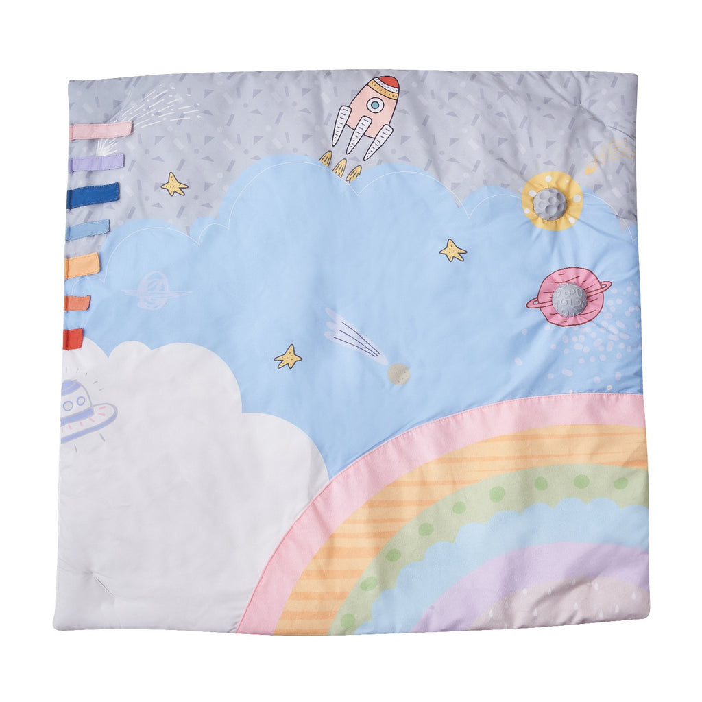 Baby Play Gym Mat with 6 Sensory Toys