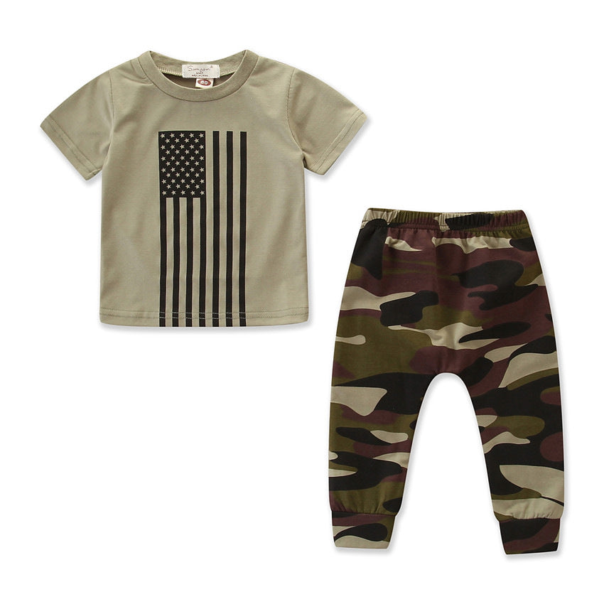 Boys' Camo Summer Top & Shorts Set