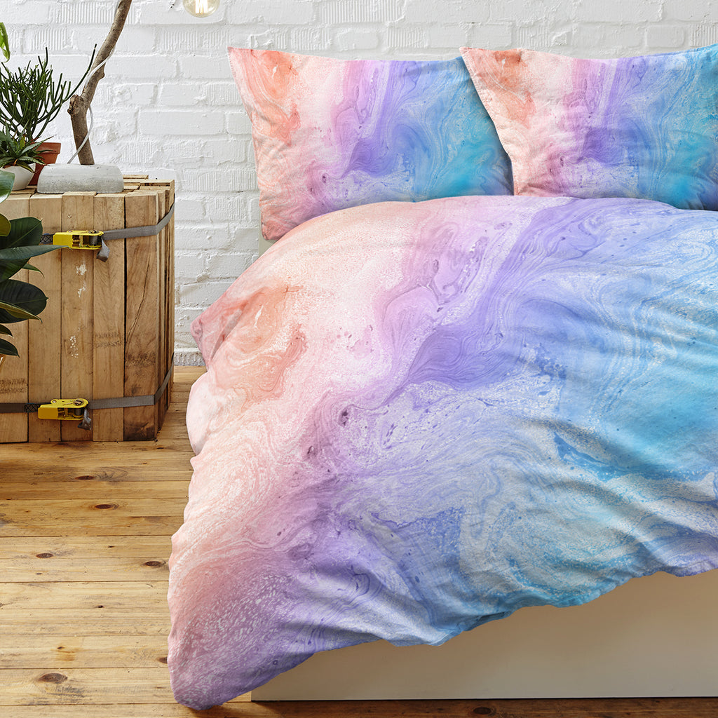 Rainbow Glitter Ombre Duvet Set