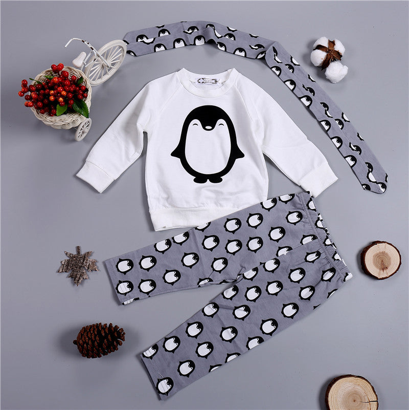 Baby Girl Long-Sleeve Three-Piece Set