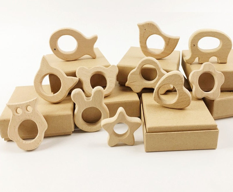 Beech Wood Teether Set (5-Piece)