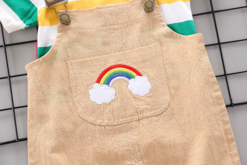 Baby Girls' Rainbow Bib Pants