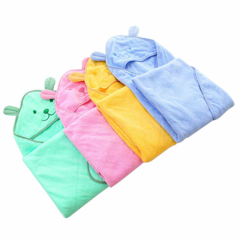 Embroidered Bear Cotton Towel