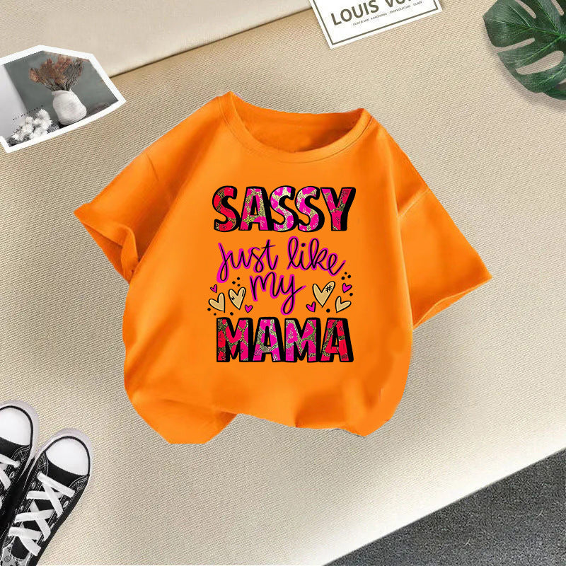 Girls' Round-Neck Print T-Shirt