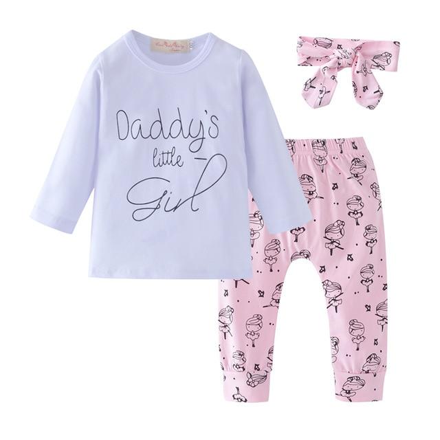Baby Girl Long-Sleeve Three-Piece Set