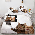 White Cat Bedding Set