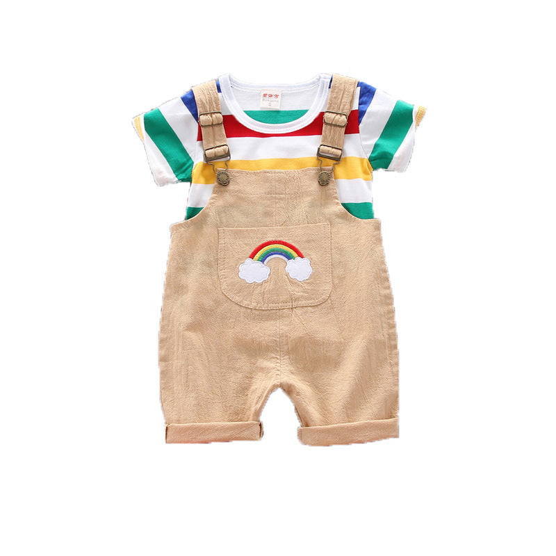 Baby Girls' Rainbow Bib Pants