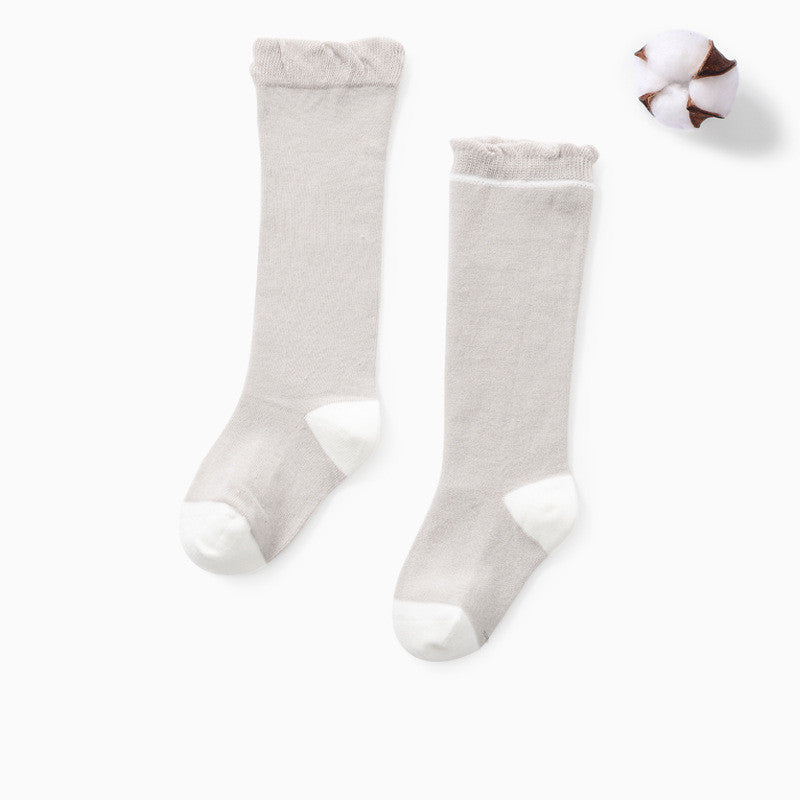 Baby Knee-High Cotton Socks