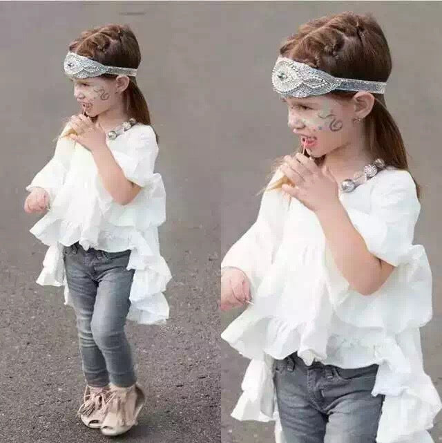 Baby Girl Slub Cotton T-Shirt