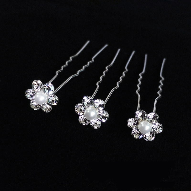 Floral Crystal Hair Clip