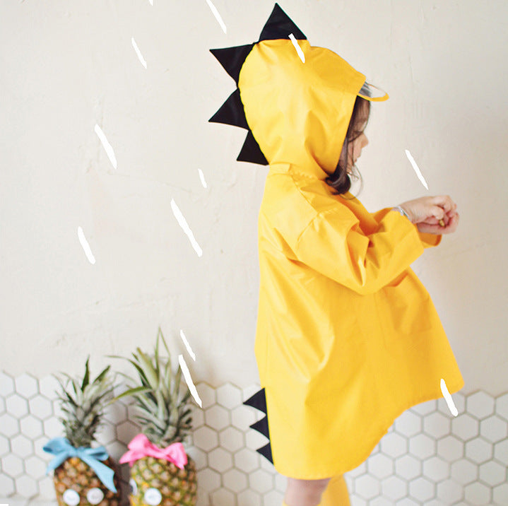 Kids' Dinosaur Hooded Raincoat