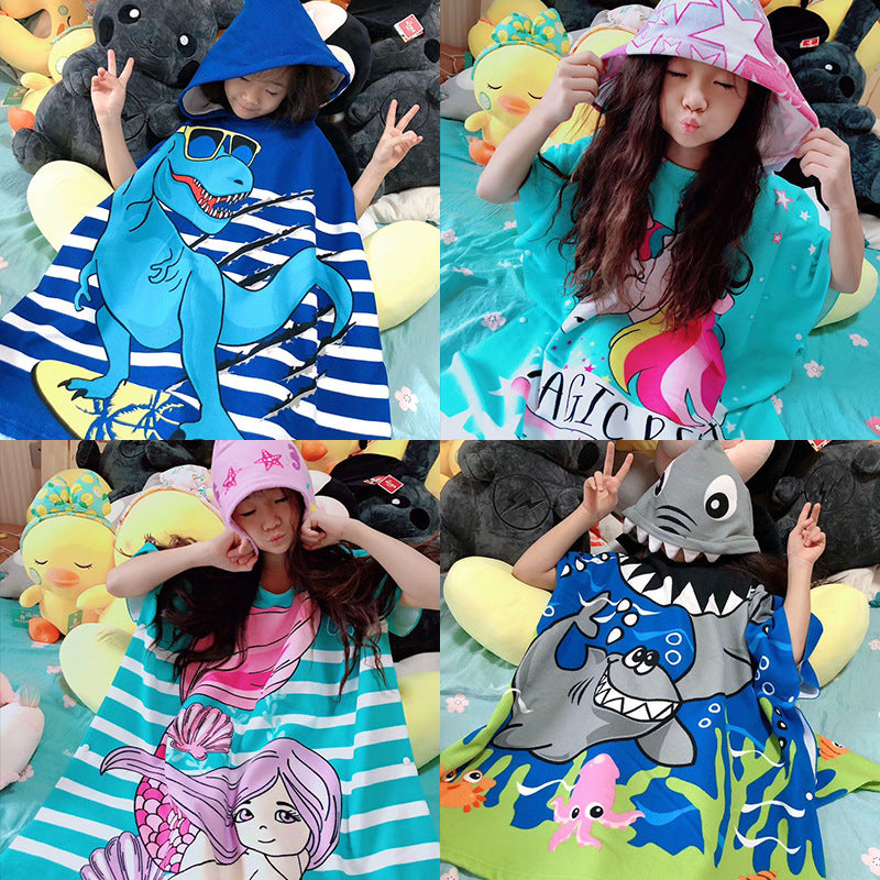 Kids' Hooded Bath Towel Cape