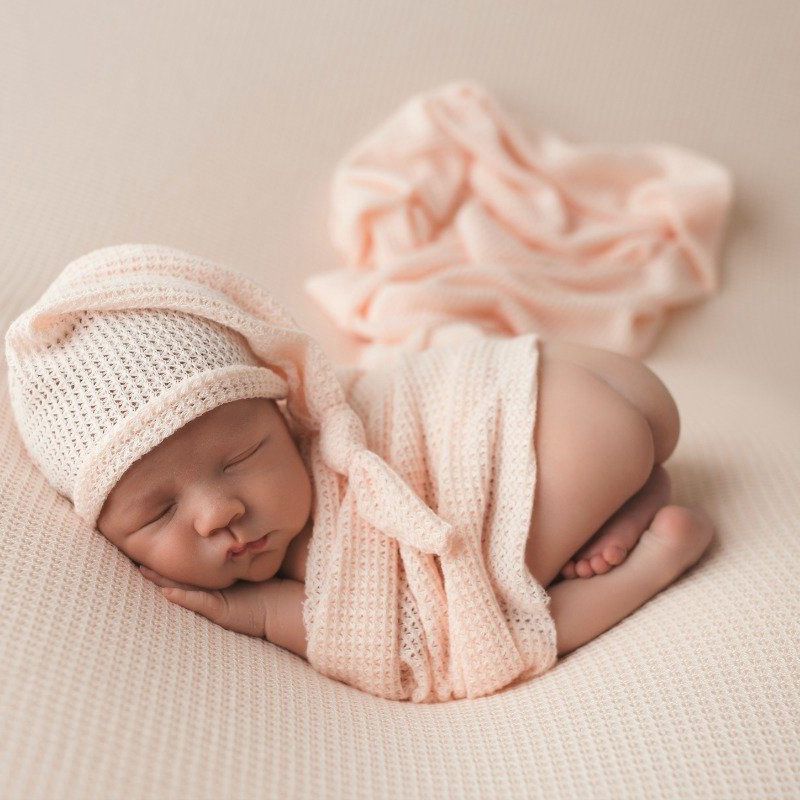 Newborn Knit Photo Wrap & Cap