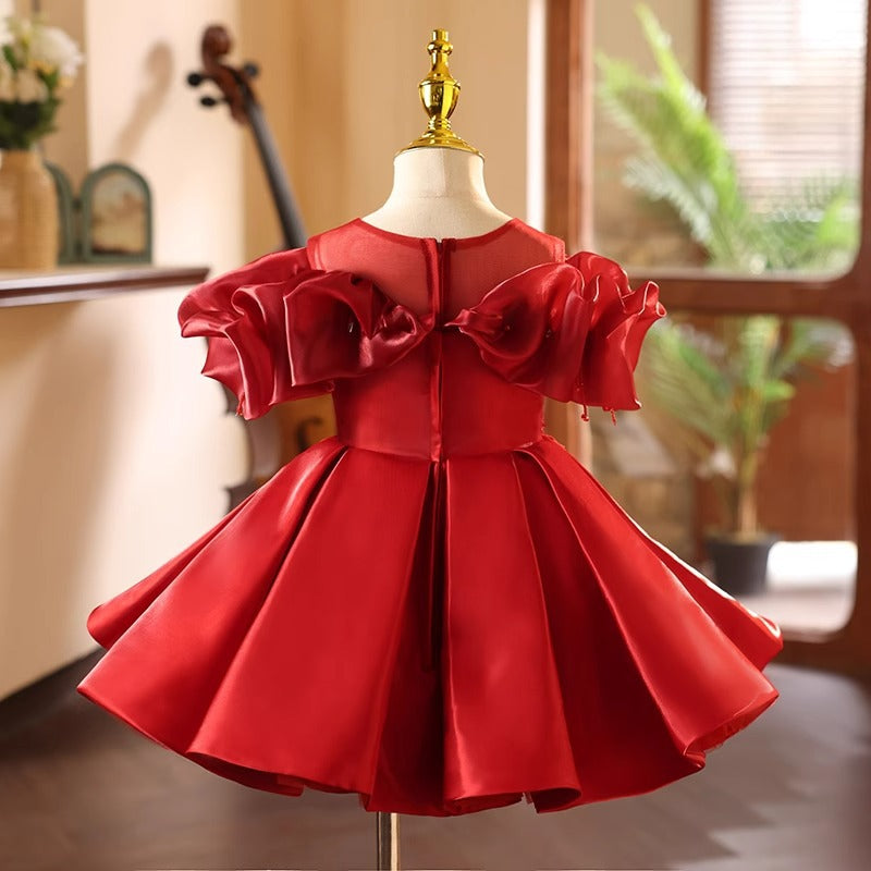 Girls' Red Birthday Princess Dress