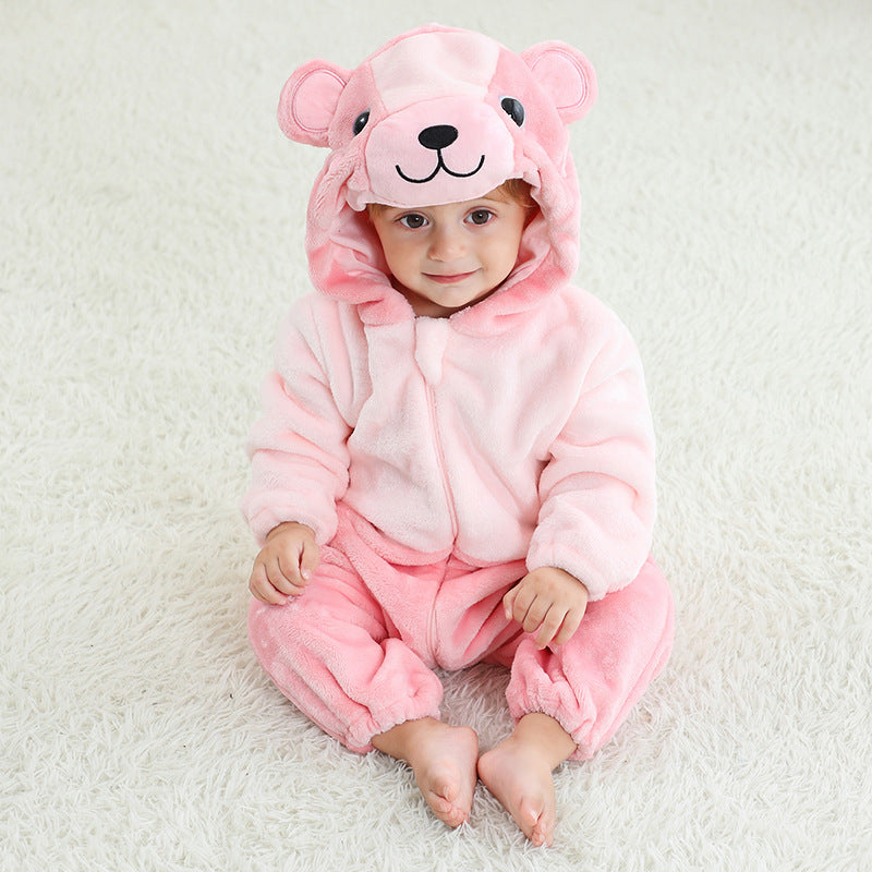 Kids' Flannel Animal Onesie
