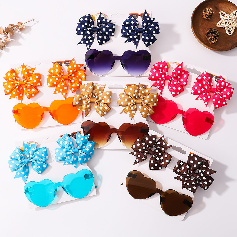 Kids' Bow Clip & Sunglasses Set