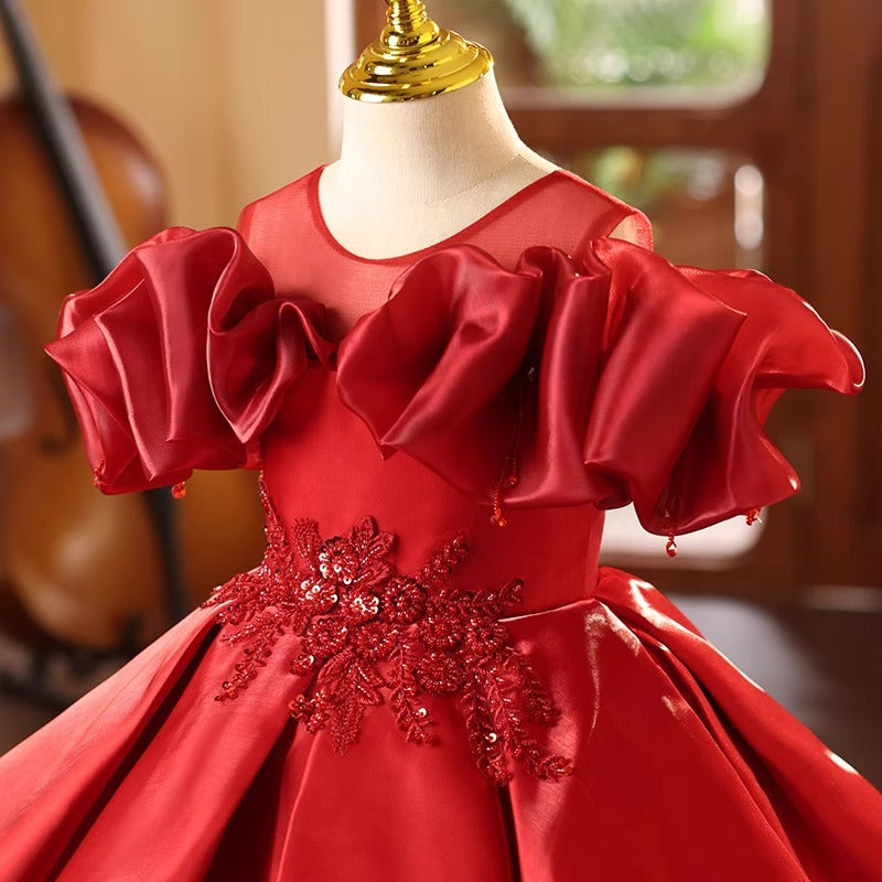 Girls' Red Birthday Princess Dress