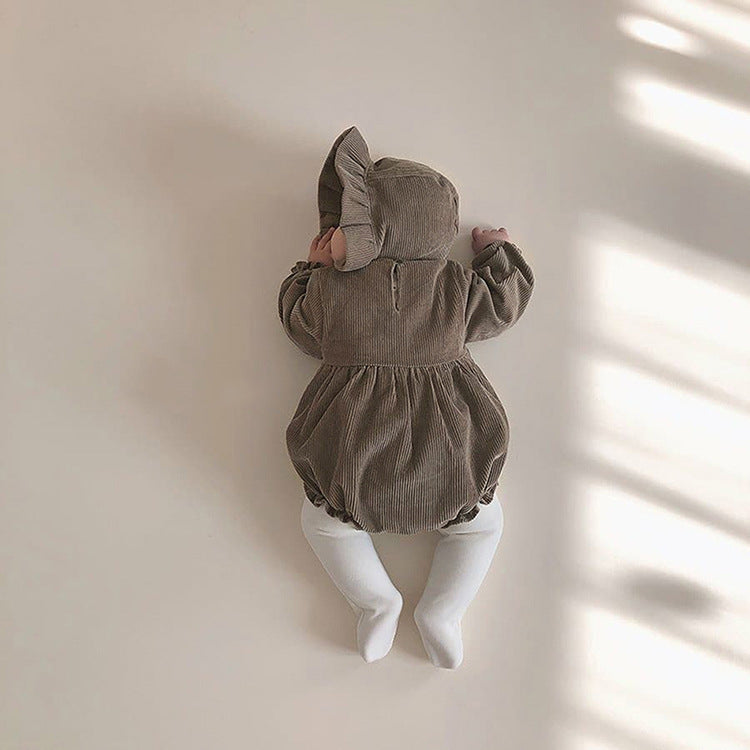 Baby Corduroy Embroidered Romper
