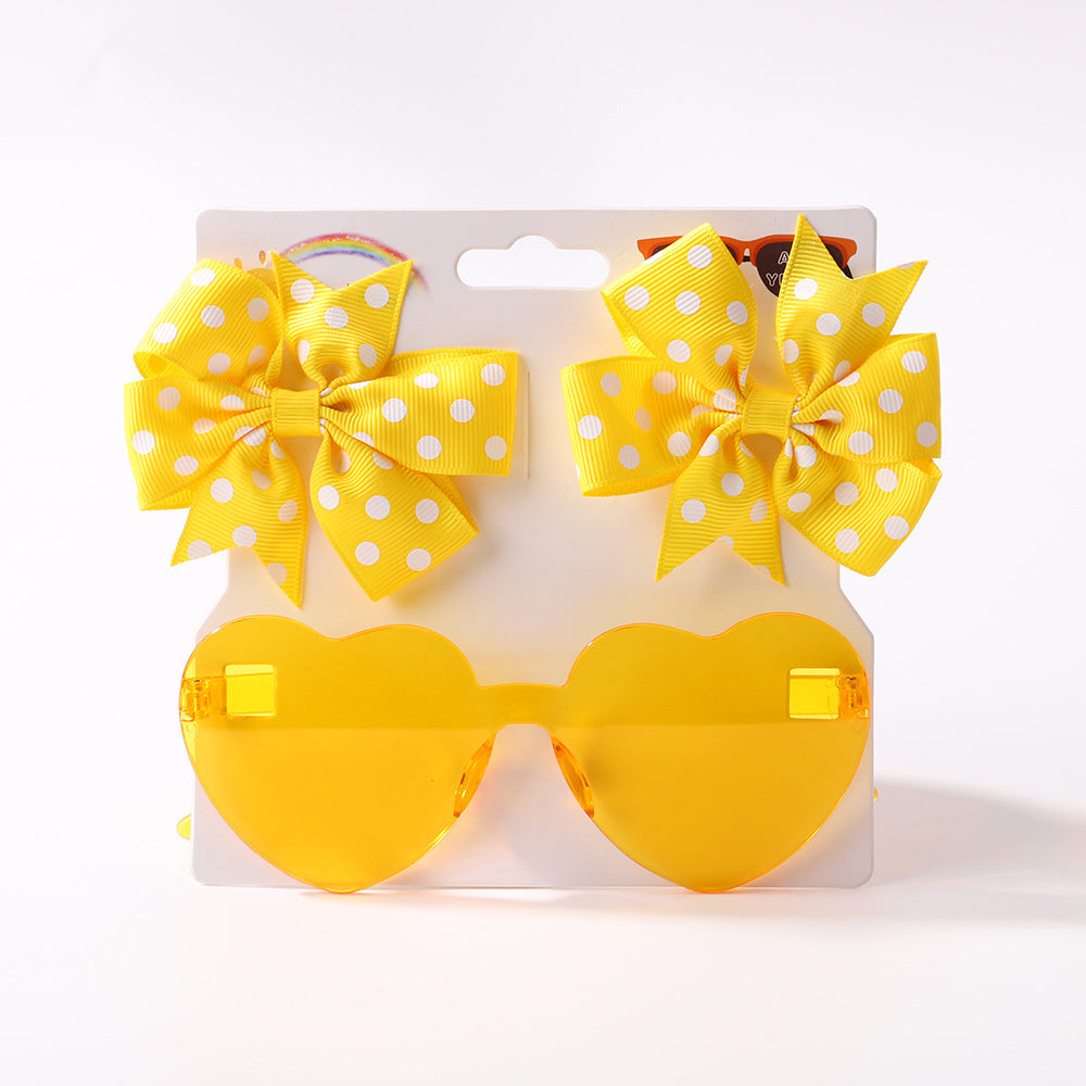 Kids' Bow Clip & Sunglasses Set