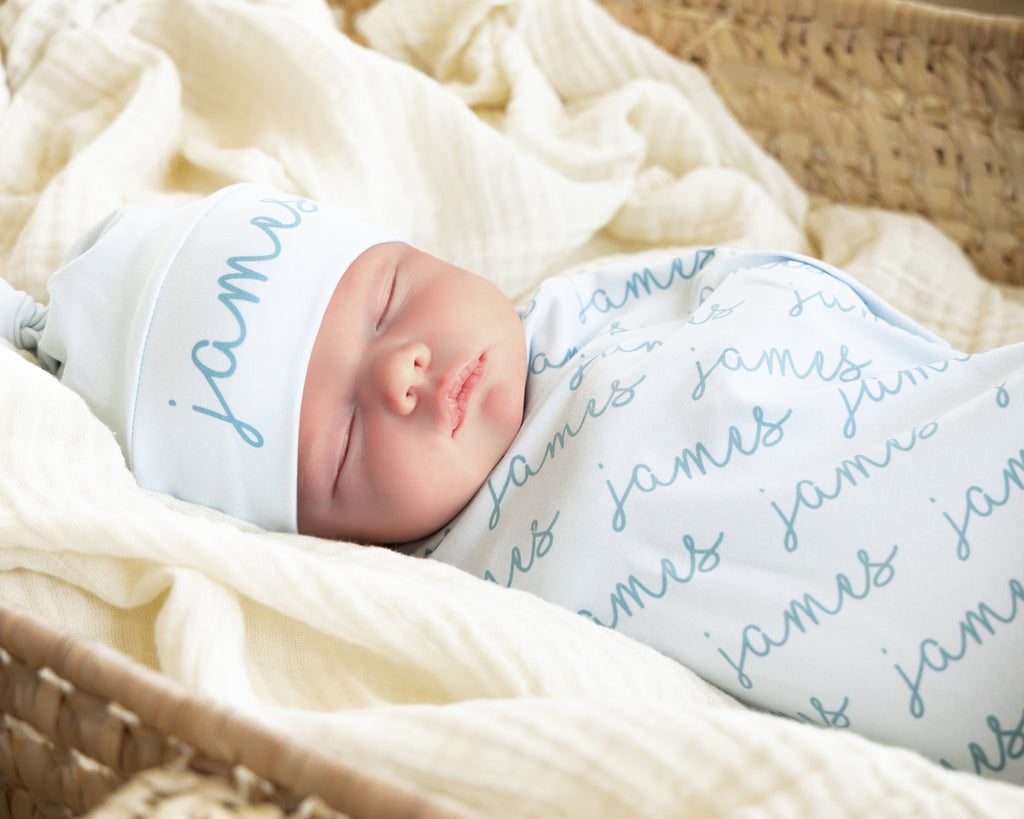 Personalized Jersey Swaddle Blanket