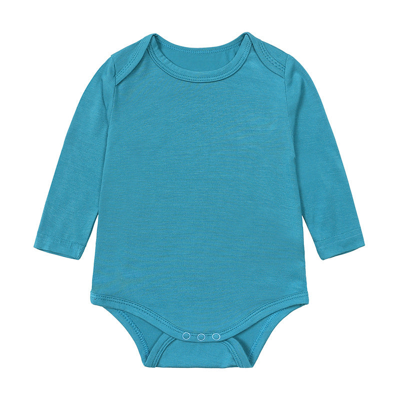 Baby Bamboo-Fiber Long-Sleeve Romper