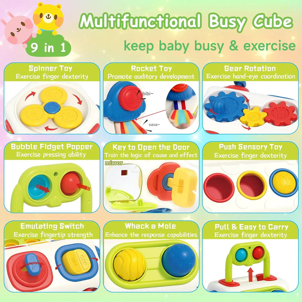 9-in-1 Busy Cube Activity Toy