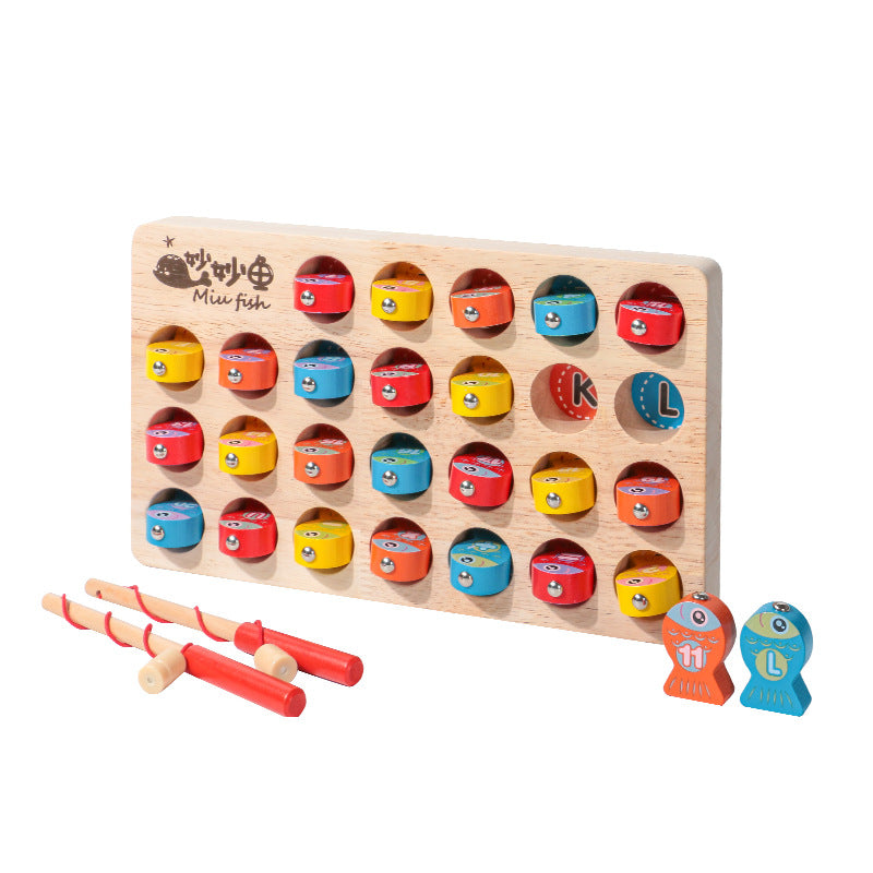 Wooden Magnetic Fishing & Letter Game