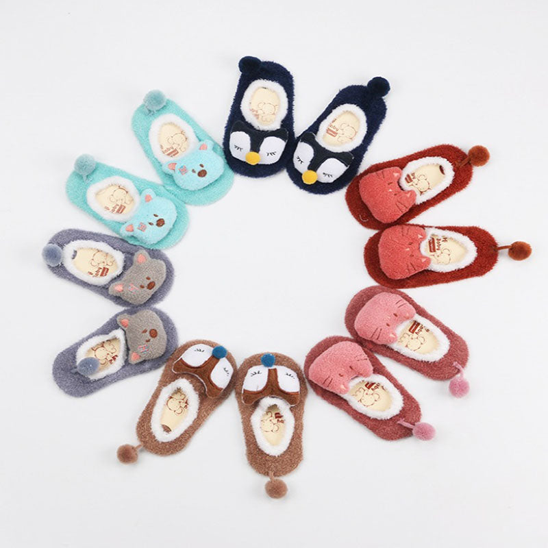 Baby Feather-Yarn Floor Socks