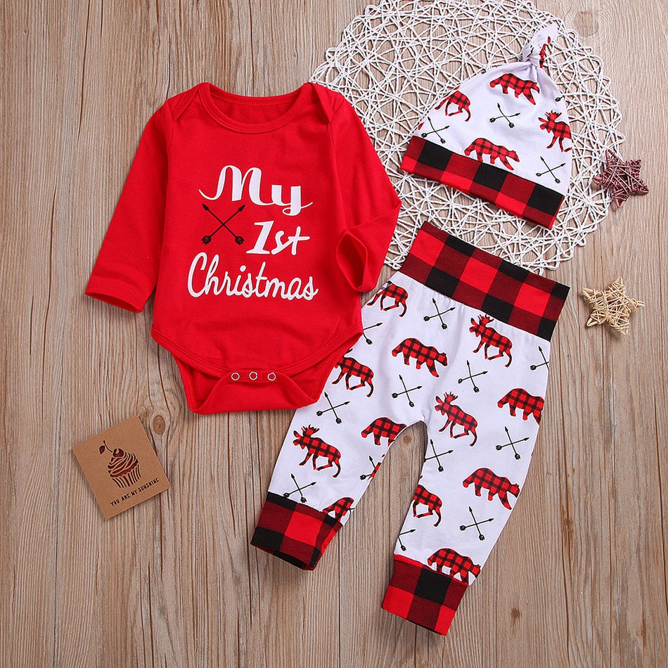 Newborn Three-Piece Set with Detachable Hood