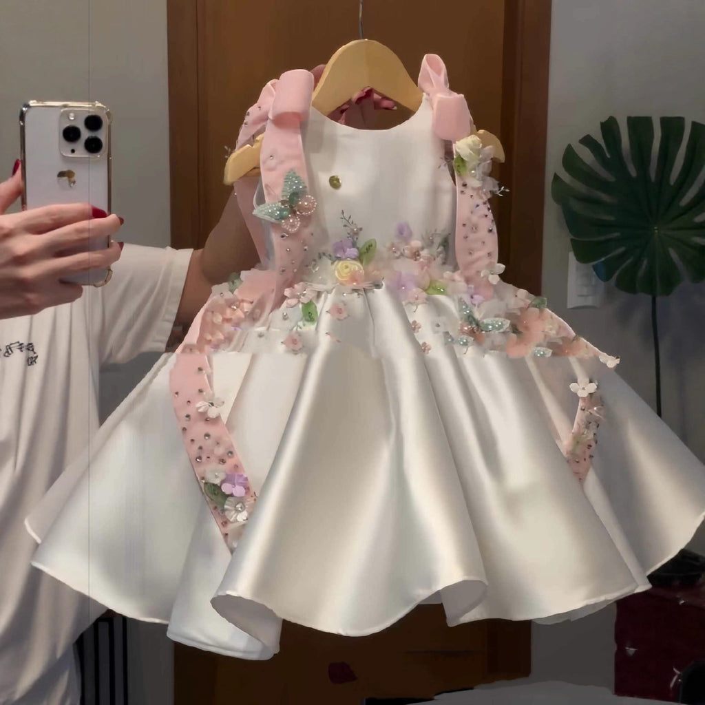 Girls' Puffy Princess Flower Girl Dress