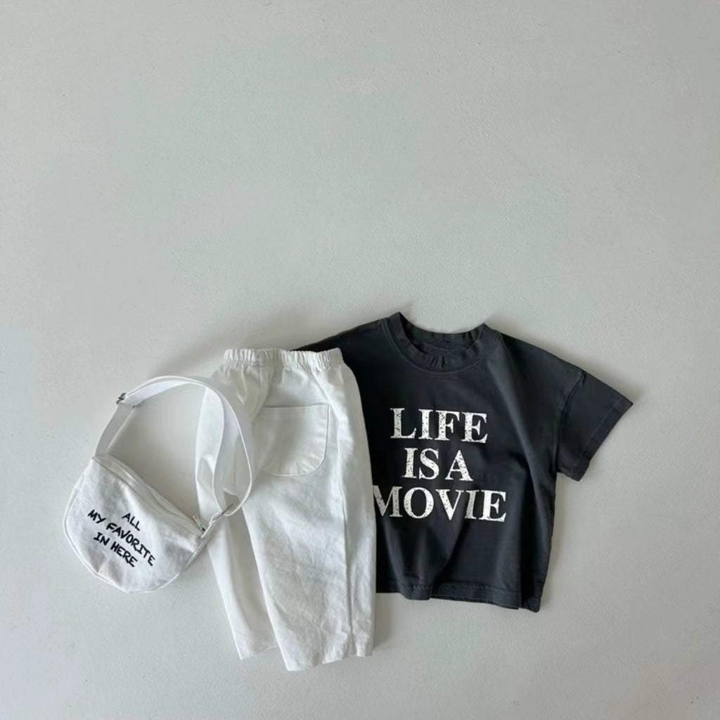 Girls' Short-Sleeve Cotton Top