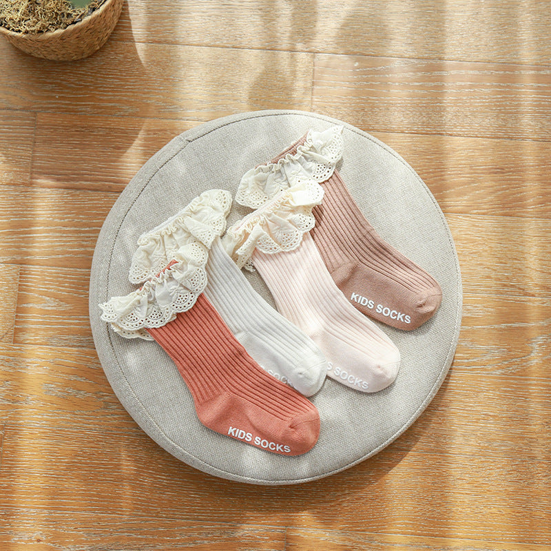 Girls' Lace Tube Socks