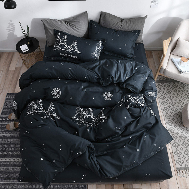 Diamond Velvet Bedding Set (4-Piece)