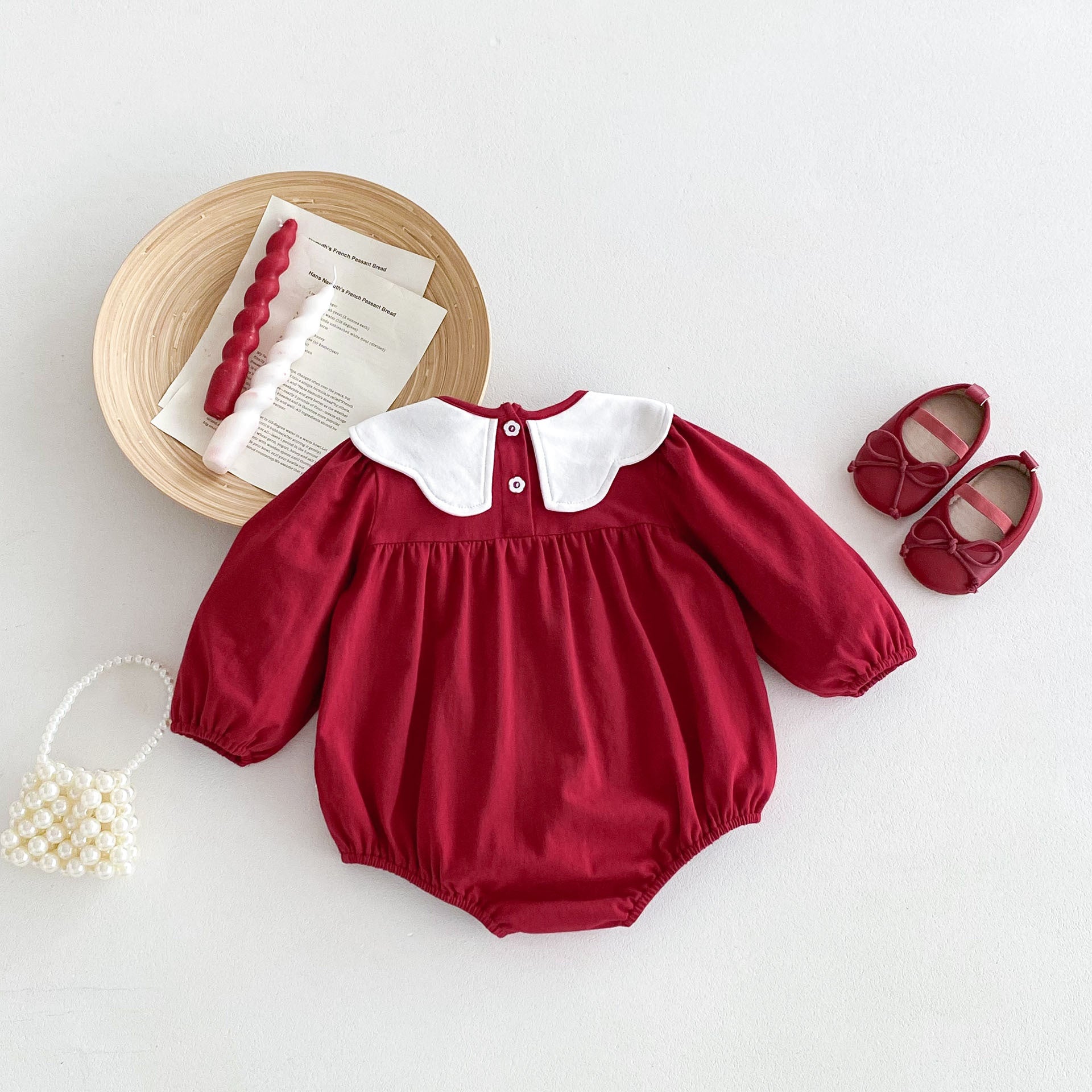 Baby Girl Festive Red Romper