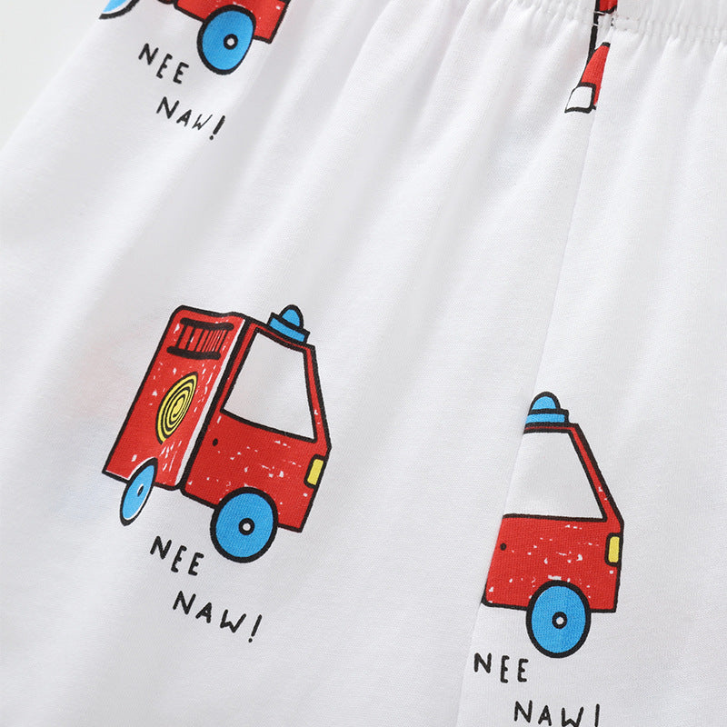 Kids' Cartoon Crew-Neck Short-Sleeve Set