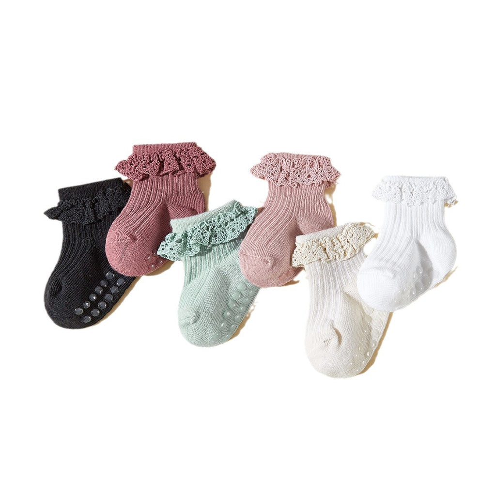 Baby Girl Lace Socks (6-Pack)