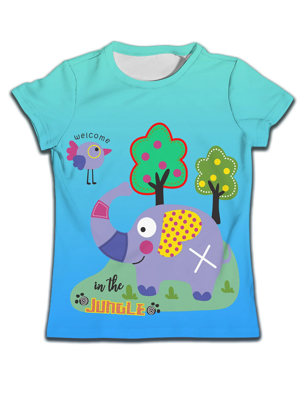 Boys' Cat-Print Casual Tee