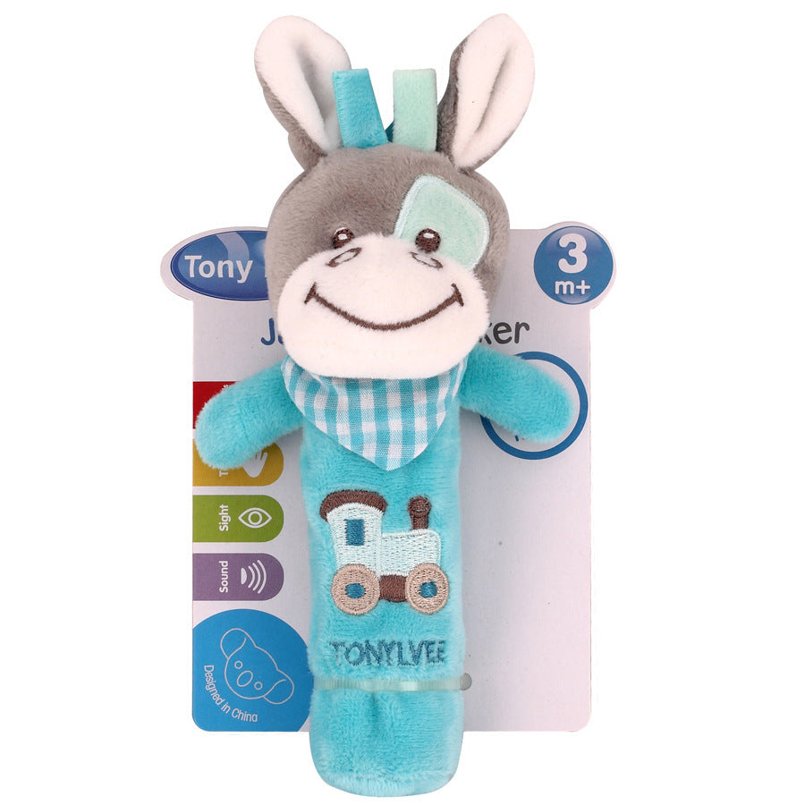 Soft Animal Squeaker Rattle