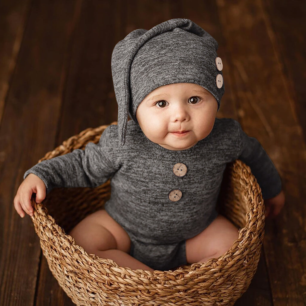 Baby Photo-Prop Bodysuit & Hat Set