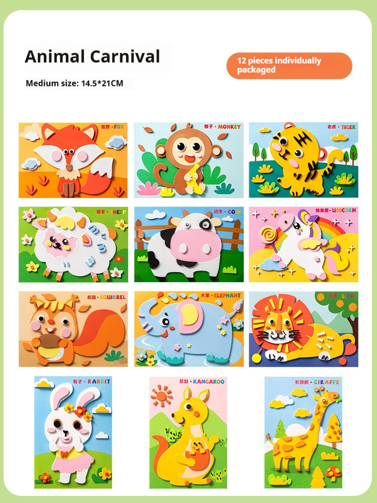 Kids' 3D EVA Sticker Art Craft Set