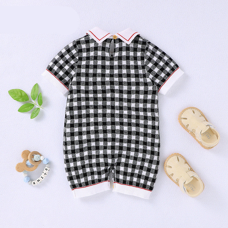 Baby Girl Knitted Rainbow Romper