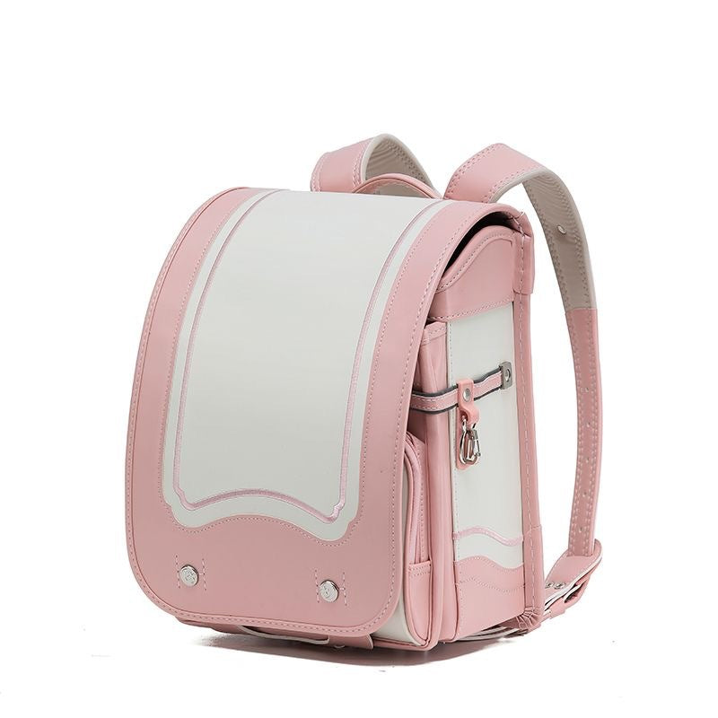 Angel-Wings PU Leather School Backpack