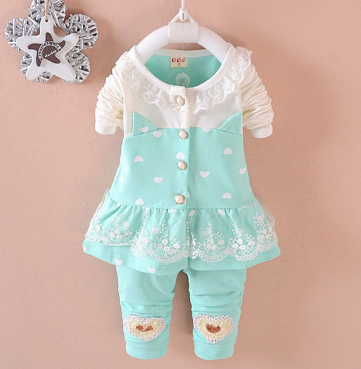 Baby Girls' Cardigan & Pants Tracksuit Set