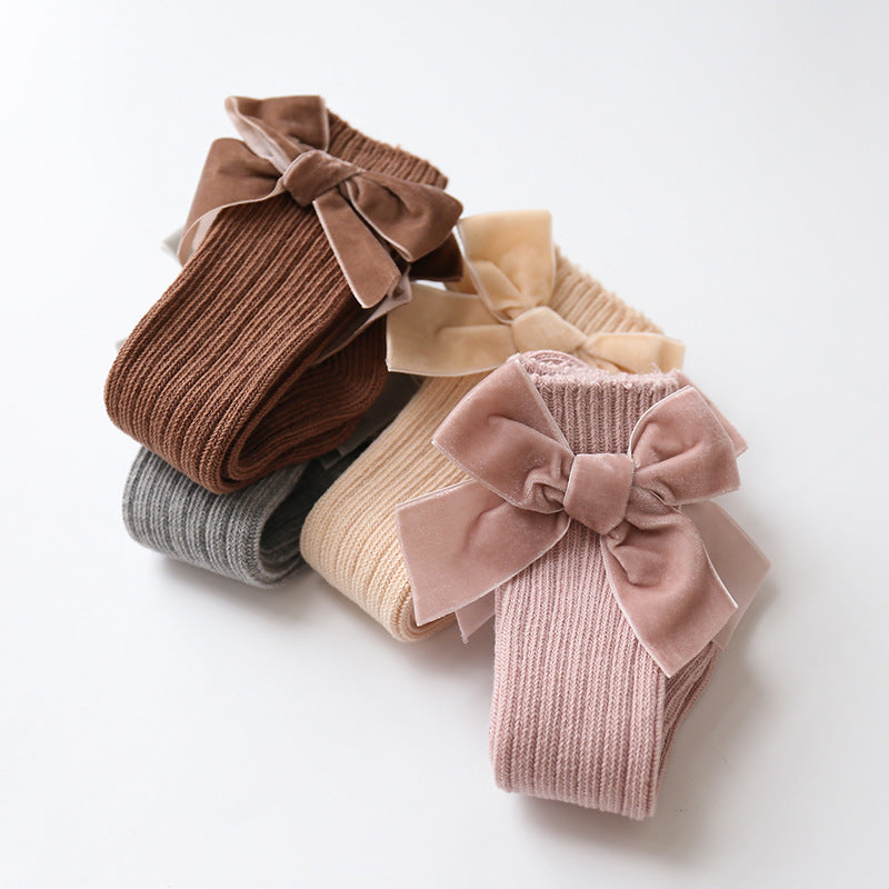 Baby Bow Knit Socks