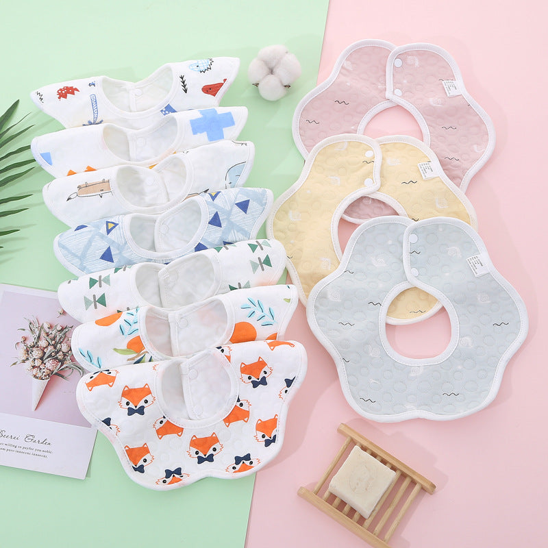 Waterproof Petal Cotton Bib