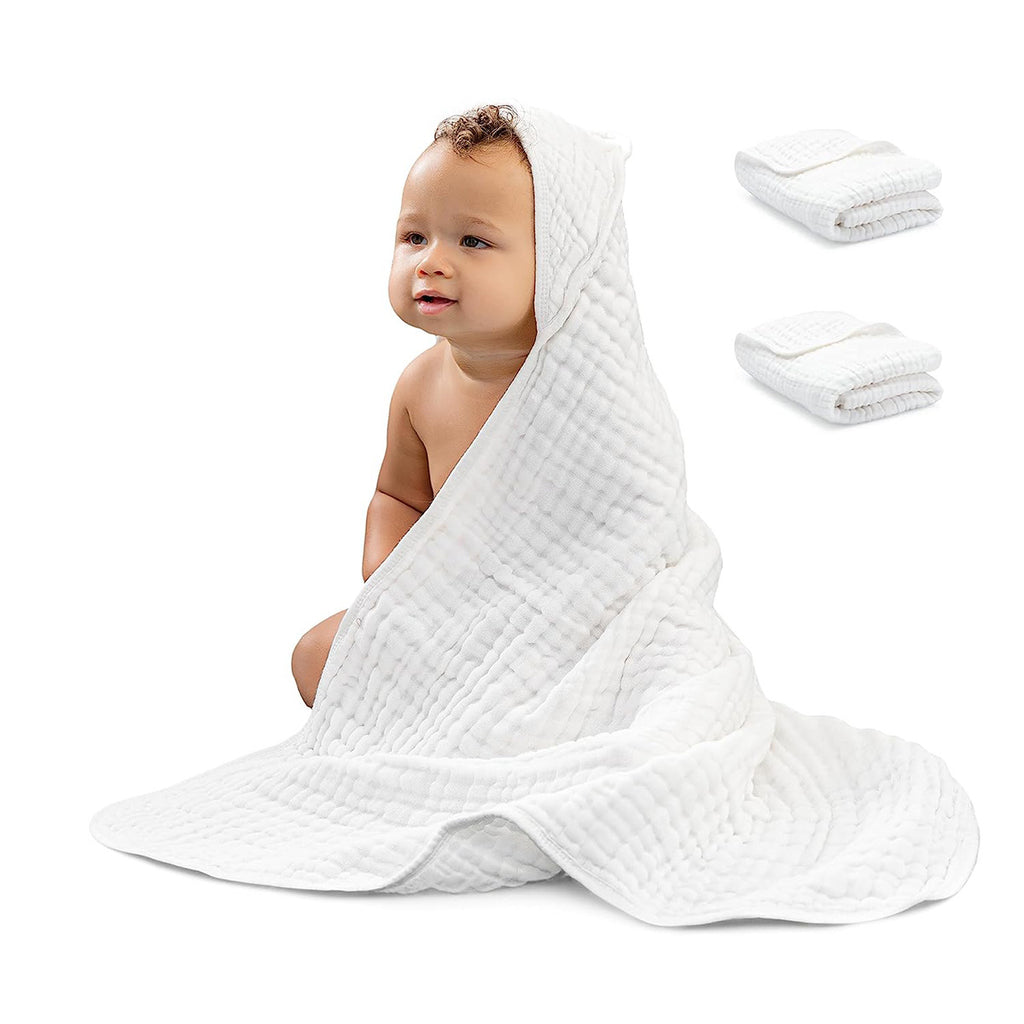 6-Layer Hooded Gauze Bath Towel