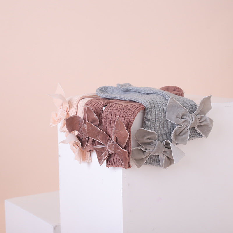 Baby Bow Knit Socks
