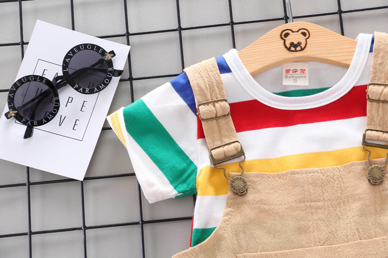 Baby Girls' Rainbow Bib Pants