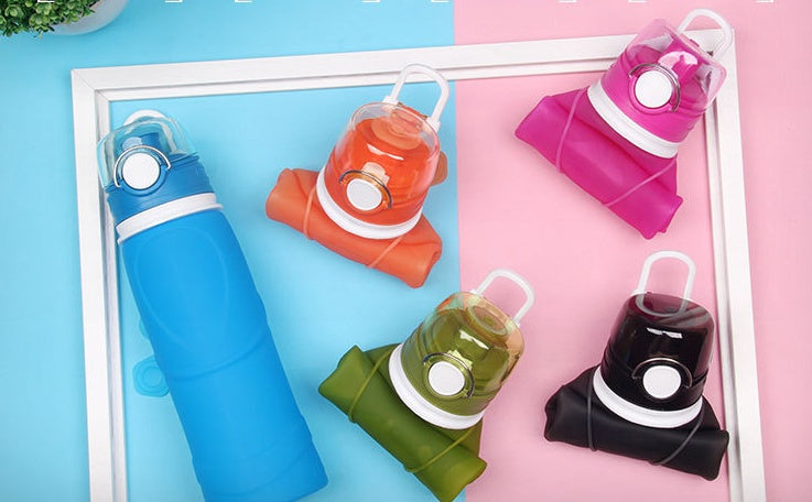 Food-Grade Silicone Folding Water Bottle