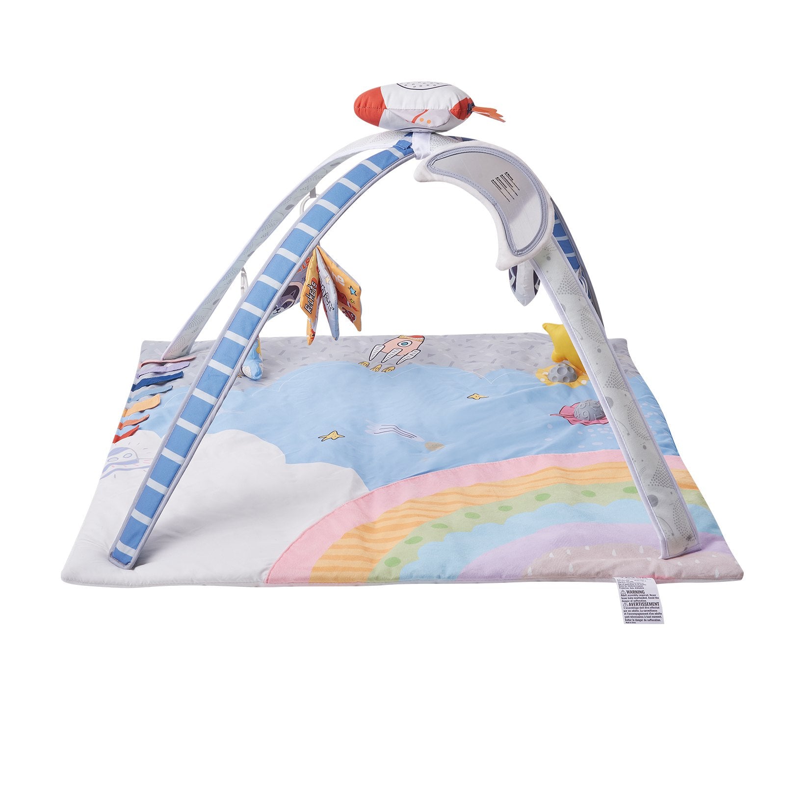 Baby Play Gym Mat with 6 Sensory Toys
